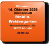 Mittwoch 14. Oktober 2026 ROCKINGHAMRinklin-WeidengartenHeckershäuserstr. 28a34292 Ahnatal  20:00 Uhr